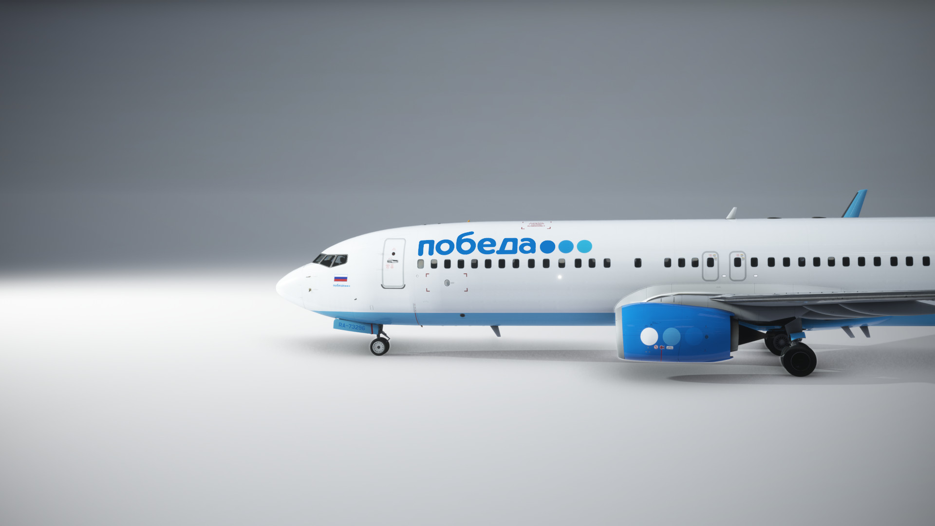 PMDG 737-800 | Pobeda (RA-73225), (RA-73296) 8K | With cabin - Image 1