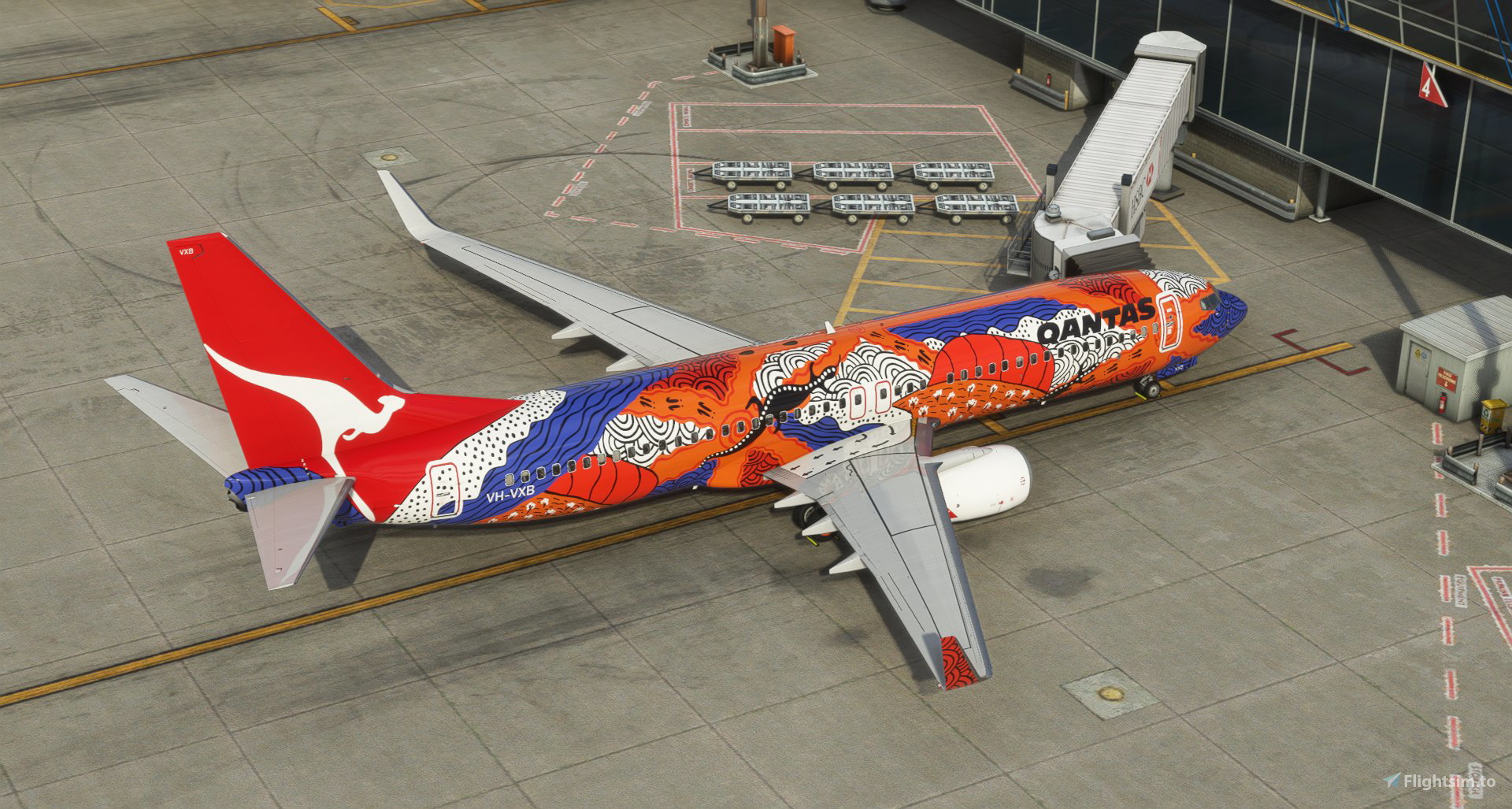 PMDG 737-800 Qantas - VH-VXB Yananyi Dreaming (2 Pack) for