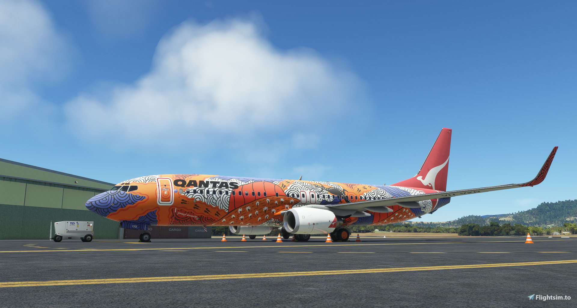 PMDG 737-800 Qantas - VH-VXB Yananyi Dreaming (2 Pack) - Aircraft