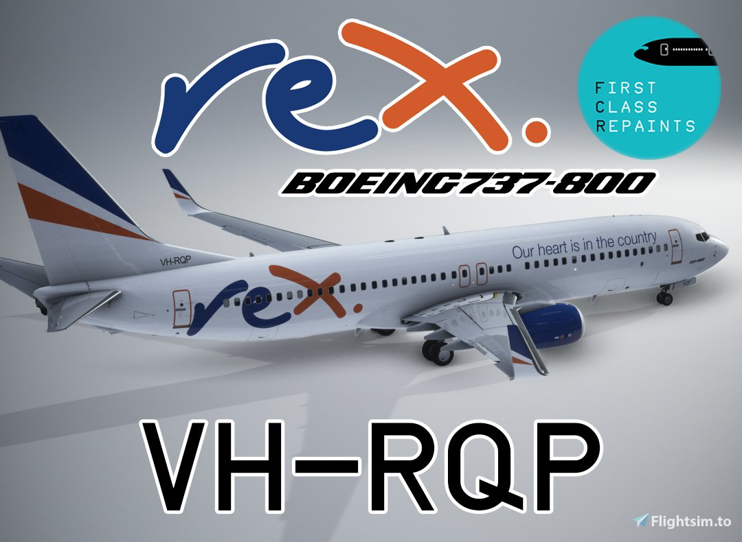 PMDG 737-800 Regional Express (Rex) VH-RQP - Image 1