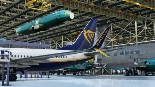 PMDG 737-800 Ryan Air SSW (EI-DLY) Double Pack - Clean and Weathered with Interior