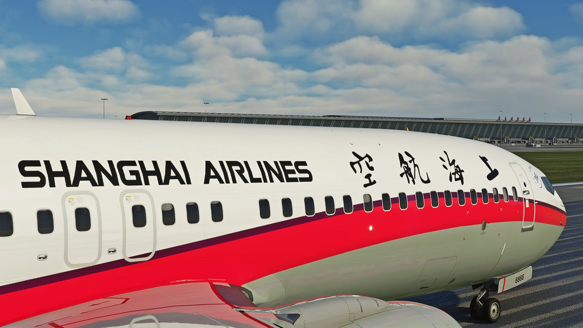 PMDG 737-800 Shanghai Airlines 上海航空公司 B-6866 8K (OLD TYPE) - Image 1
