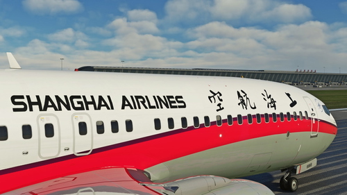 PMDG 737-800 Shanghai Airlines 上海航空公司 B-6866 8K (OLD TYPE)