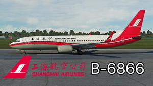 PMDG 737-800 Shanghai Airlines 上海航空公司 B-6866 8K (OLD TYPE) thumbnail 2