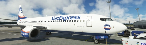 [PMDG 737-800] SunExpress TC-SOR Livery (Blended Winglets)