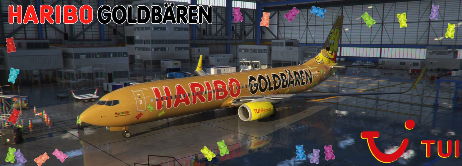 PMDG B739 and B739ER plus SSW TUI-FLY Haribo Goldbaren D-ATUD