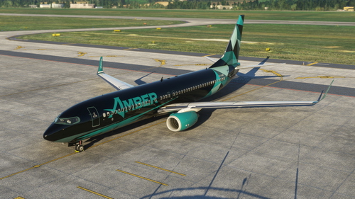 PMDG Boeing 737- 800 BW /  G-ANDE  / Amber Virtual - 4K black + interior