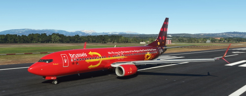 PMDG Boeing 737-800 SSW Brussels Airlines Red Devils & Red Flames OO-SNO