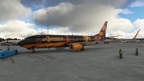 PMDG Boeing 737- 800 SSW - HALLOWEEN EDITION /  OM-DEI  / Amber Virtual - 4K  + interior