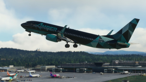 PMDG Boeing 737- 800 SSW /  OM-MIK  / Amber Virtual - 4K black + interior