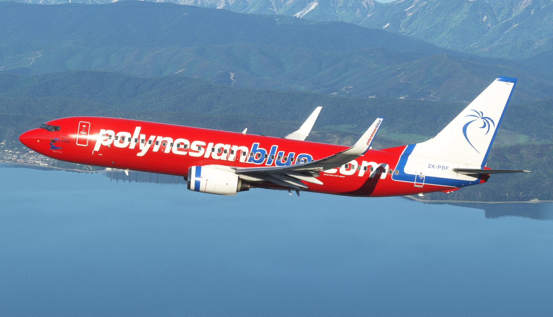 Polynesian Blue ZK-PBF (New Zealand / Samoa) | PMDG 737-800