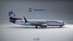 Project Real Fleet by fOrZaONDER - SunExpress TC-SOY (4K) Livery with Cabin, PMDG Boeing 737-800 thumbnail 2