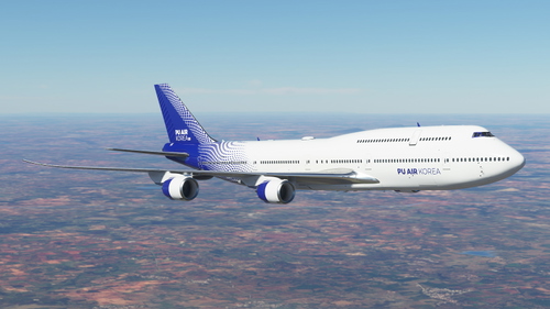 PU AIR KOREA Boeing 748i Livery [8K] salty