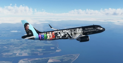 Queen Elizabeth II tribute Airbus A320 Neo