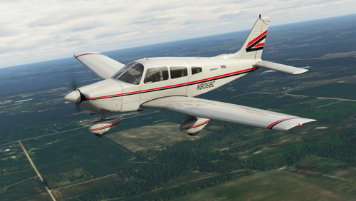 Red and Black Livery for Carenado Piper Archer