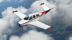 Red and Blue livery for Carenado/Microsoft Bonanza V35B thumbnail 6