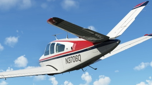 Red and Blue livery for Carenado/Microsoft Bonanza V35B thumbnail 9