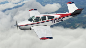 Red and Blue livery for Carenado/Microsoft Bonanza V35B thumbnail 1