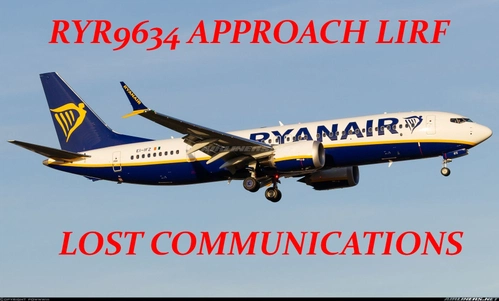 FR9634 LANDING TO LIRF REAL ATC 