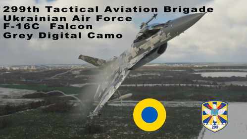SC Designs F-16C in Ukrainian Air Force Grey Digital Camo livery (Fictional)