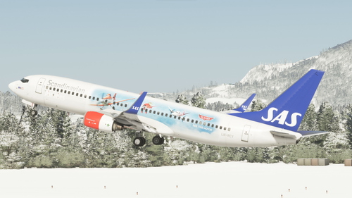 Scandinavian Airlines LN-RCY Planes Movie Decal
