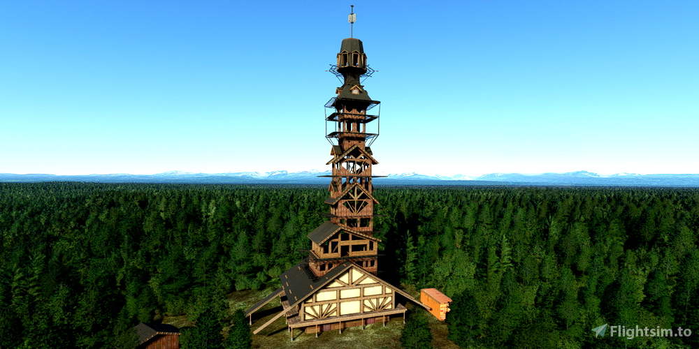 Short VFR Alaska Talkeetna Dr. Seuss House for Microsoft Flight