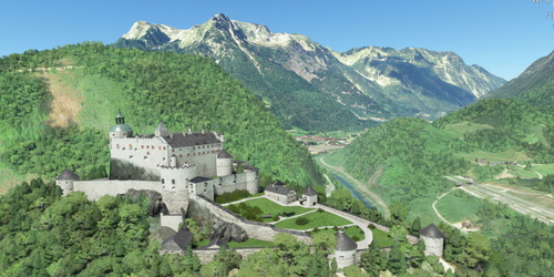 Ultralight Sightseeing - Austria - Werfen - Hohenwerfen Castle