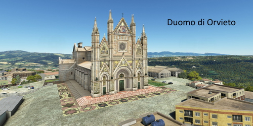 Ultralight Sightseeing - Italy - Duomo di Orvieto - Civita di Bagnoregio