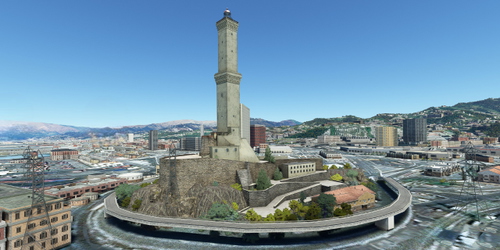 Ultralight Sightseeing - Italy - Lighthouse of Genoa - Bigo