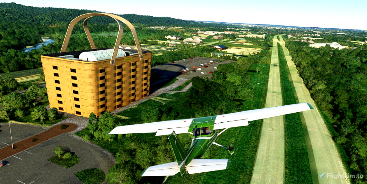 Short VFR Ohio Picnic Basket Shaped Office Building for Microsoft