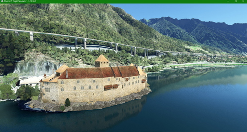 Ultralight Sightseeing - Switzerland - Lac Leman - Chillon Castle