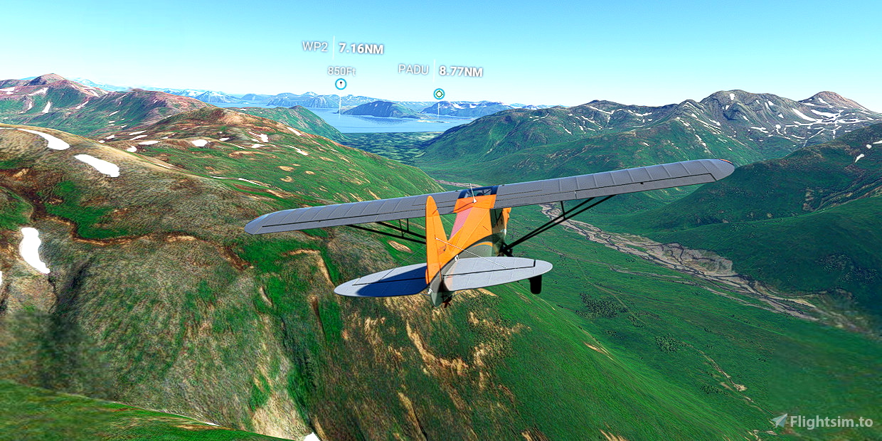 Short VFR Alaska Unalaska Dutch Harbor for Microsoft Flight