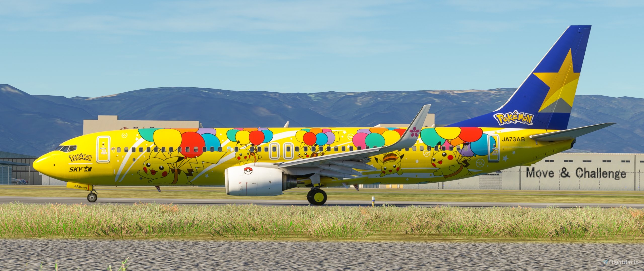 SKYMARK JA73AB Pikachu JET BC1 (2021) for Microsoft Flight 