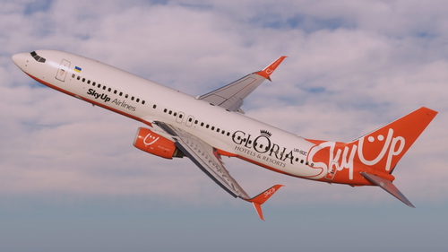 SkyUp 'Gloria Hotels' [4K] UR-SQC - PMDG 737-800