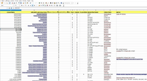 Sortable list of DC-3 ASOBO liveries with direct links