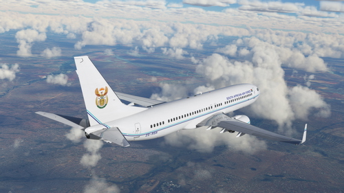 South African Air Force Boeing 737-800BBJ2 PMDG BW ZS-RSA
