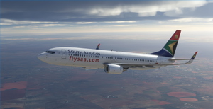 South African Airways Boeing 737-800 PMDG BW ZS-SJT thumbnail 2