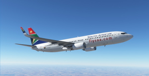 South African Airways Boeing 737-800 PMDG BW ZS-SJT thumbnail 3