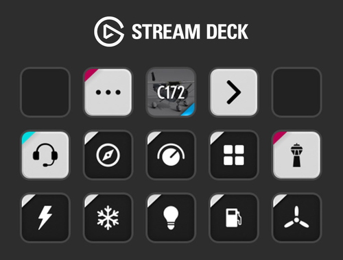 Stream Deck 15-Button AAO Profile for Cessna 172 (G1000)