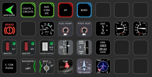 StreamDeck XL Profile for Cessna 172 (Standard Version)