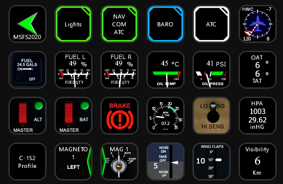 StreamDeck XL Profile for Cessna C-152 (need Lorbys AAO) for Microsoft  Flight Simulator | MSFS