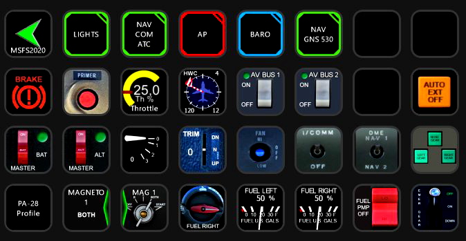 StreamDeck XL Profile for Piper Arrow PA-28 III and IV for Microsoft Flight  Simulator | MSFS