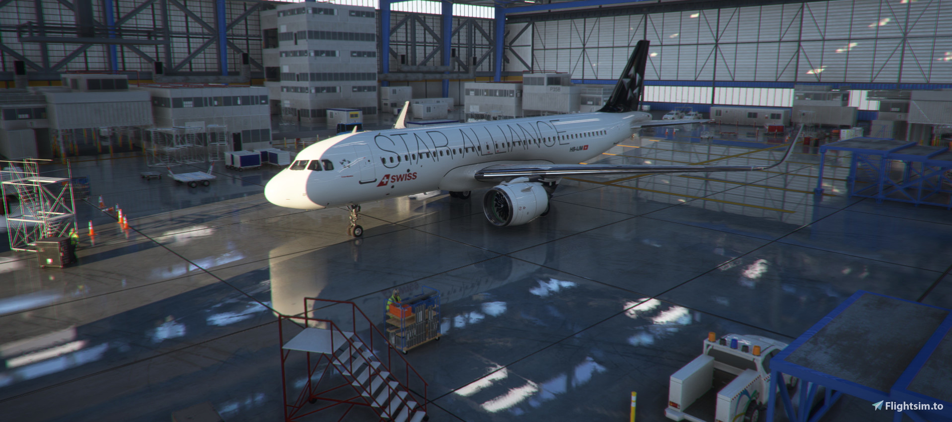 [A32NX] SWISS Star Alliance HB-IJM [4K] - Image 1