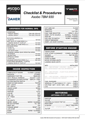 TBM 930 Checklist thumbnail 2