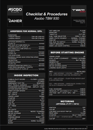 TBM 930 Checklist thumbnail 3