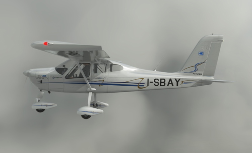Tecnam P92 JS Echo Repaint Livery:  I-SBAY