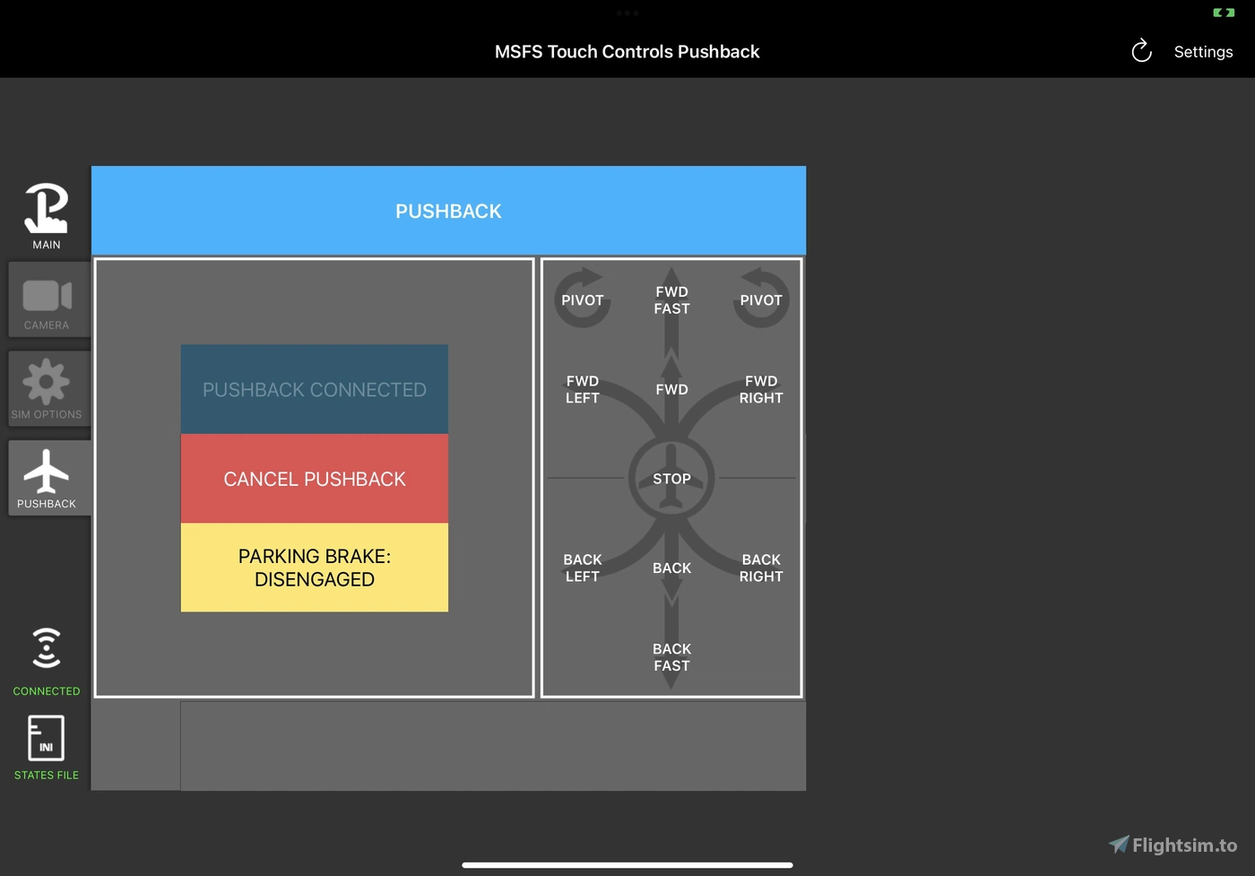 [DISCONTINUED] Touch Portal page for MSFS Camera, Flyby, Pushback and ...