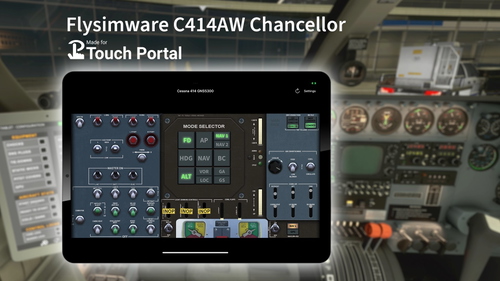 [DISCONTINUED] Touch Portal page for the Flysimware C414AW Chancellor