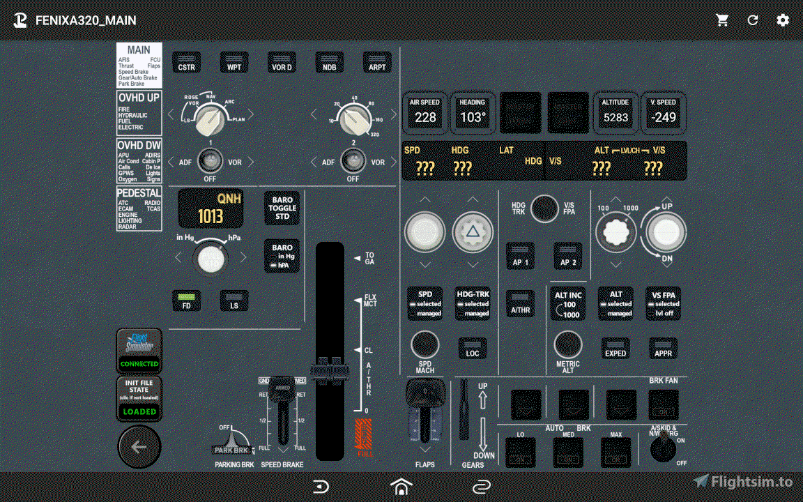 Touch Portal pages for Fenix Simulations A320 - Image 1