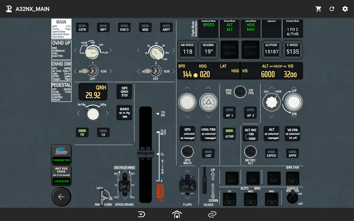 Touch Portal pages for FlyByWire A32NX pour Microsoft Flight Simulator ...
